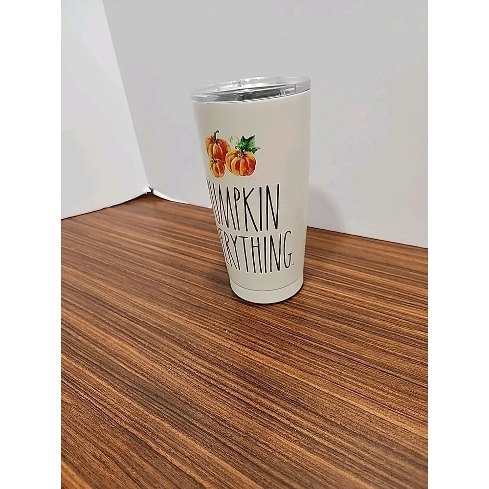 Rae Dunn Stainless steel Tumbler With Lid 17oz Halloween‎ Pumpkin Everything